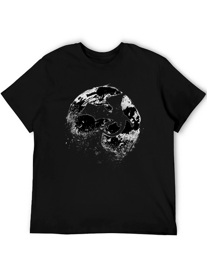 Dragon Silhouette Graphic Black T-Shirt