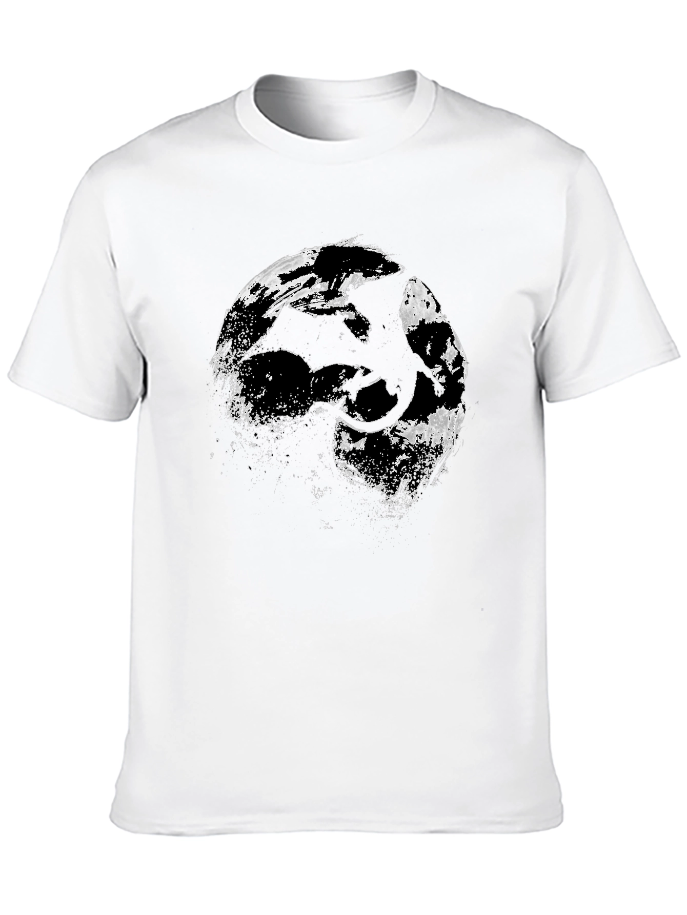 Dragon Silhouette Graphic Black T-Shirt