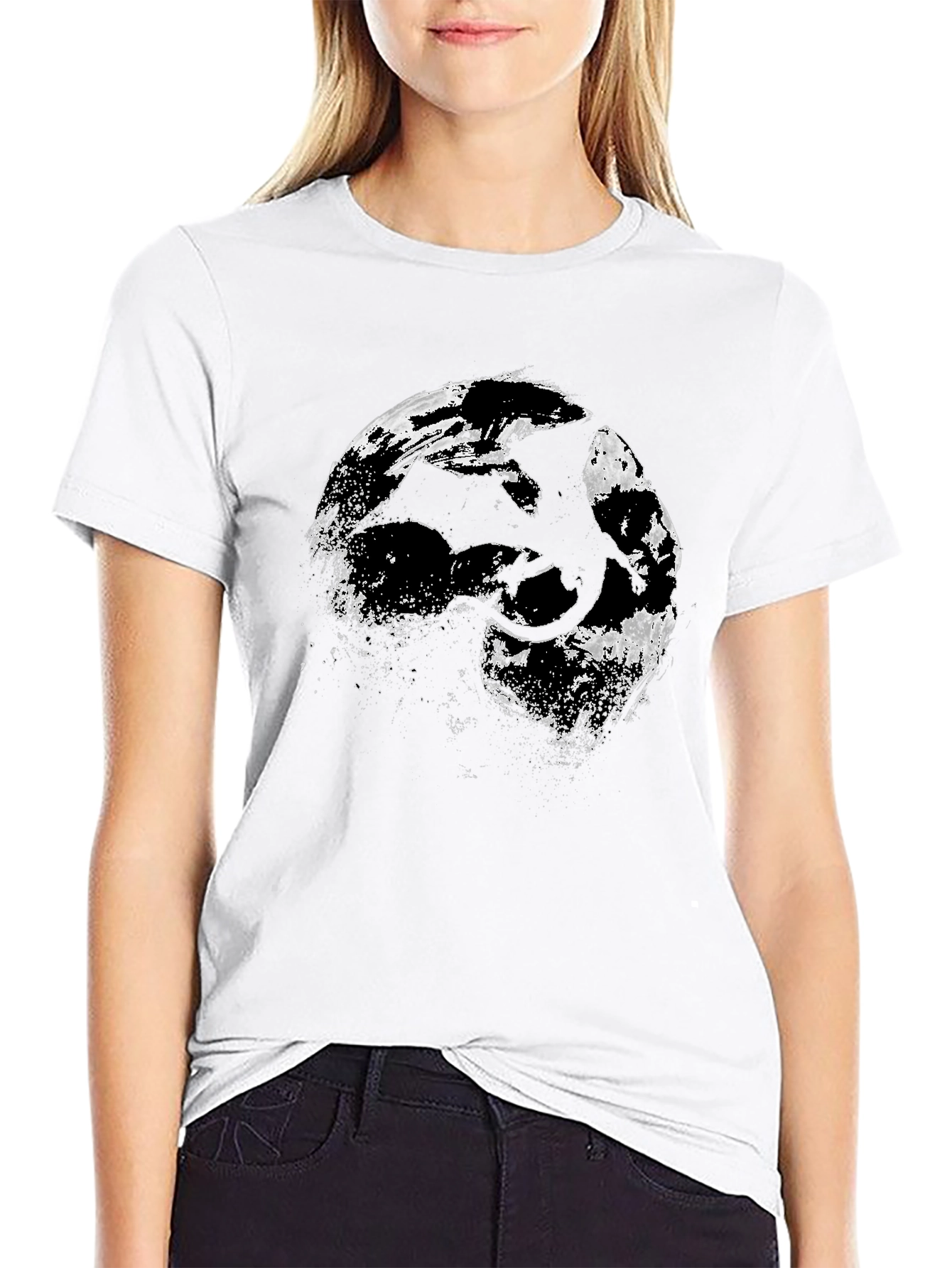 Dragon Silhouette Graphic Black T-Shirt