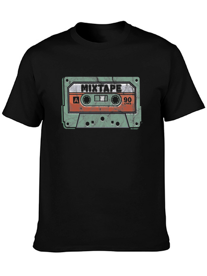 Retro Mixtape Graphic T-Shirt - 90s Nostalgia