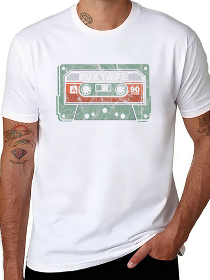 Retro Mixtape Graphic T-Shirt - 90s Nostalgia