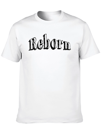 Reborn Graphic Tee - Black Cotton T-Shirt
