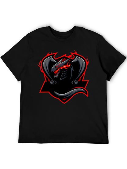 Mens Black Dragon Graphic Tee