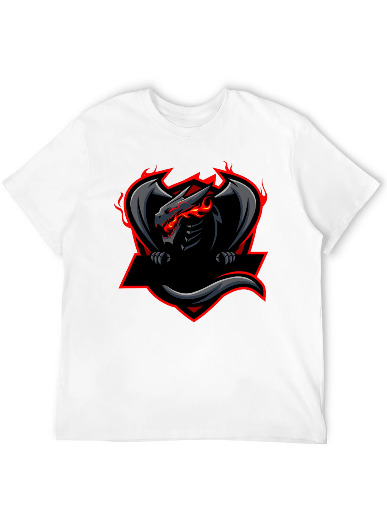 Mens Black Dragon Graphic Tee
