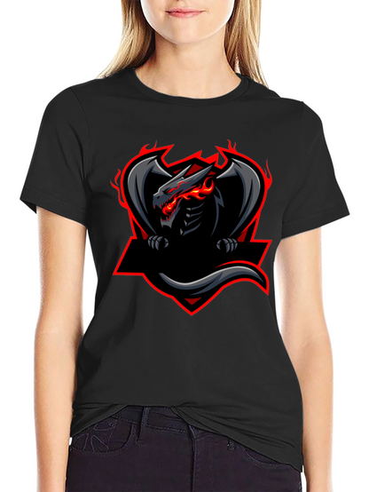 Mens Black Dragon Graphic Tee