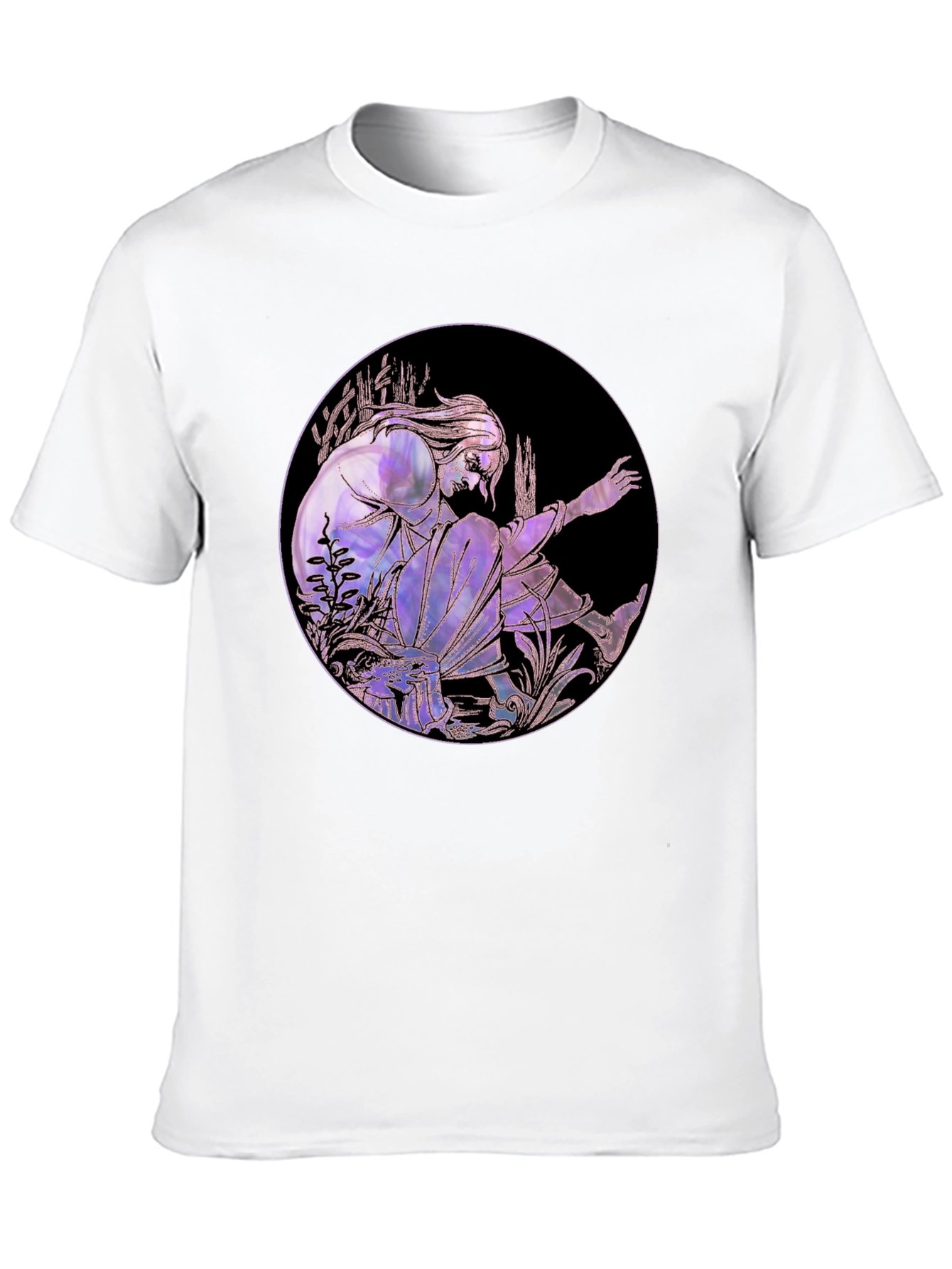 Artistic Graphic Tee - Stylish Black Cotton Blend