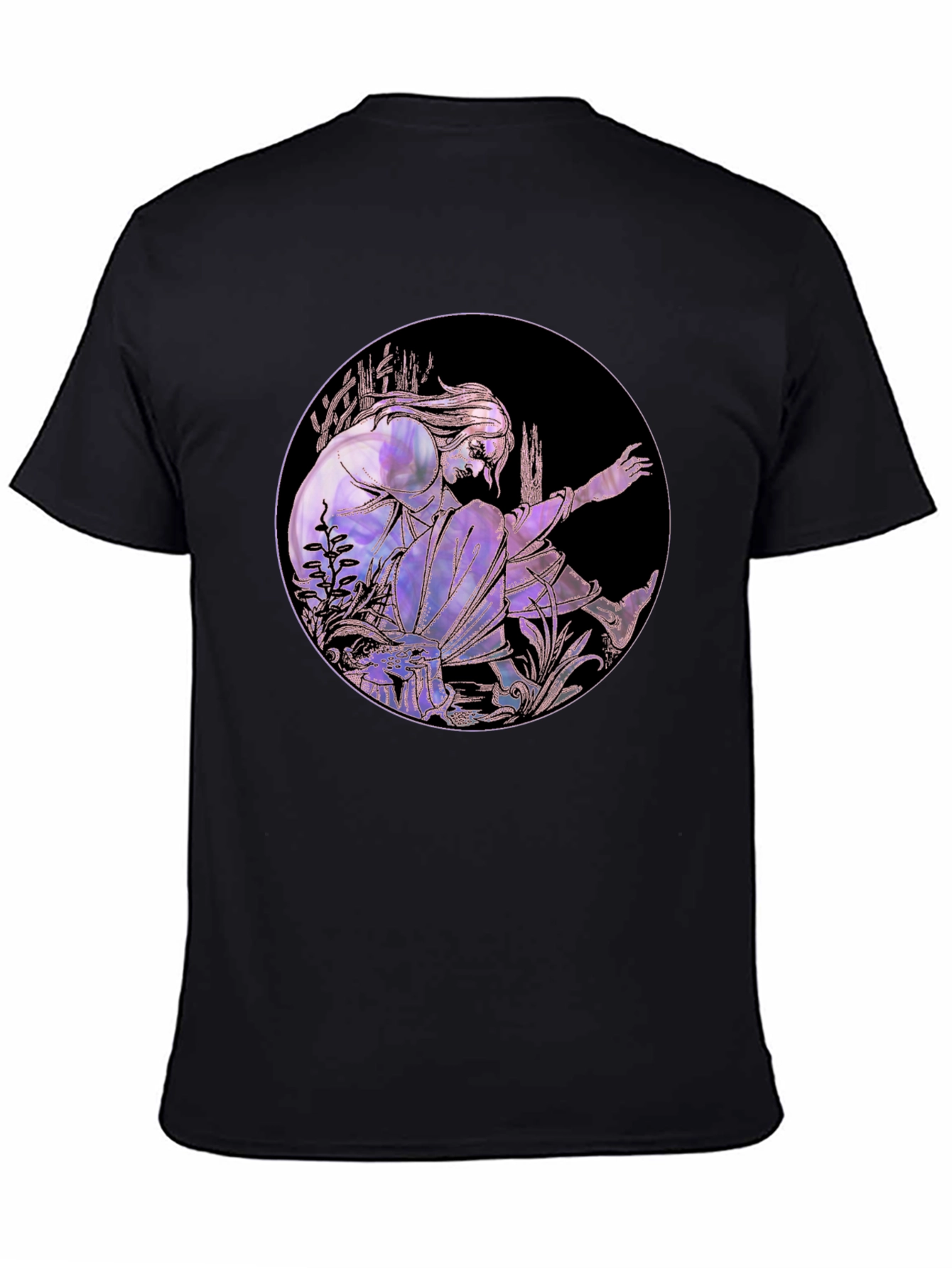 Artistic Graphic Tee - Stylish Black Cotton Blend