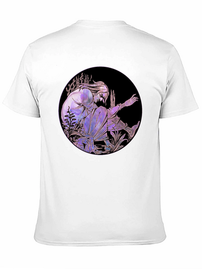 Artistic Graphic Tee - Stylish Black Cotton Blend