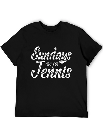 Sundays are for Tennis Graphic Tee - Black