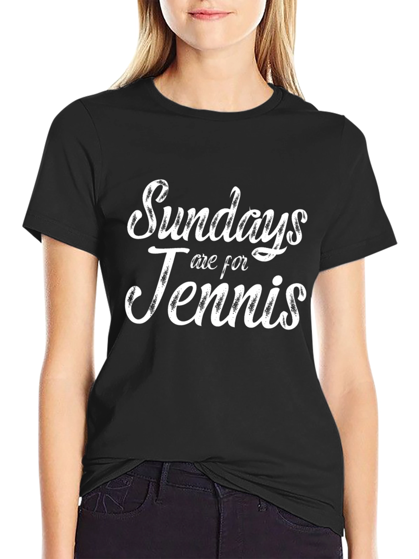 Sundays are for Tennis Graphic Tee - Black
