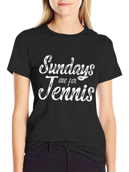 Sundays are for Tennis Graphic Tee - Black