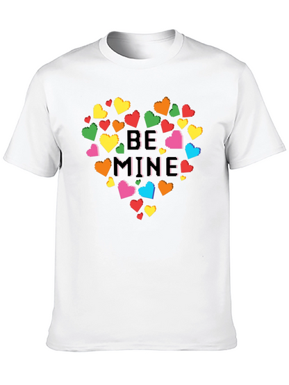 Be Mine Pixel Heart Graphic Tee - Black
