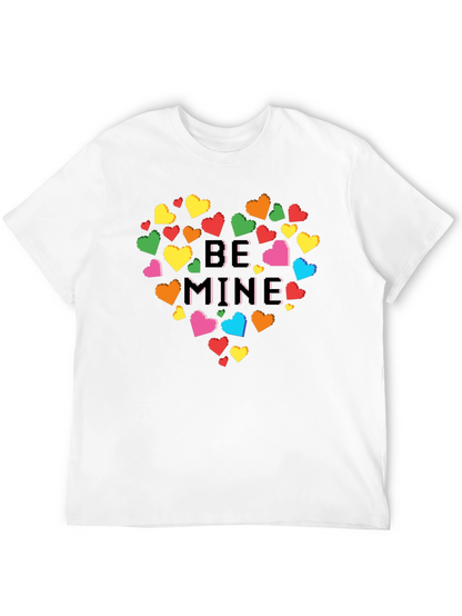Be Mine Pixel Heart Graphic Tee - Black