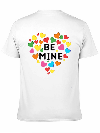Be Mine Pixel Heart Graphic Tee - Black