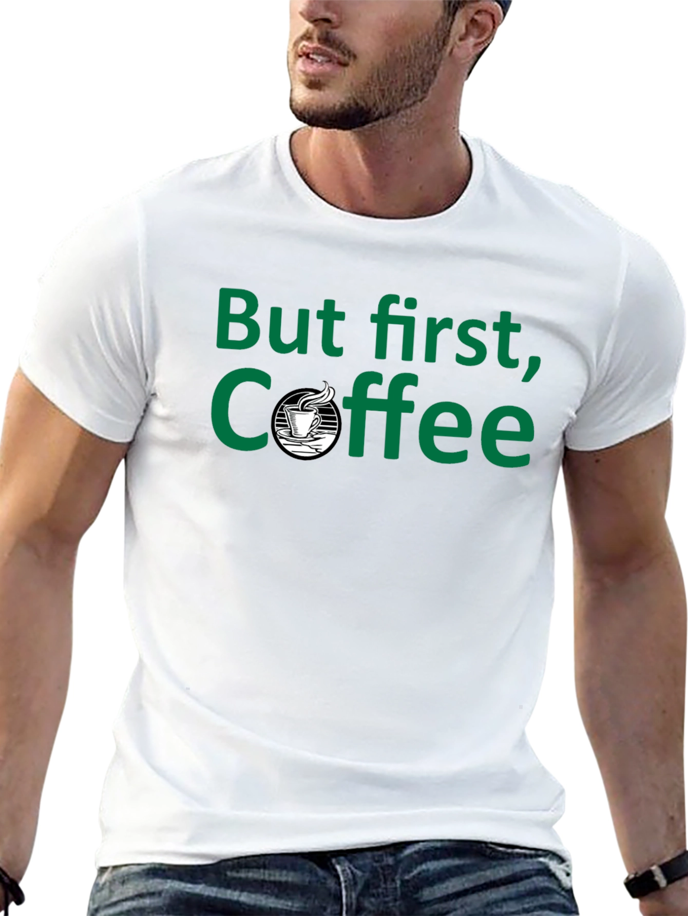 But First Coffee - Black T-Shirt