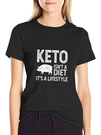 Keto Lifestyle Graphic Tee - Black Cotton