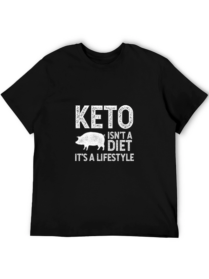 Keto Lifestyle Graphic Tee - Black Cotton