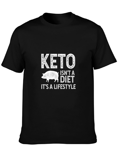 Keto Lifestyle Graphic Tee - Black Cotton