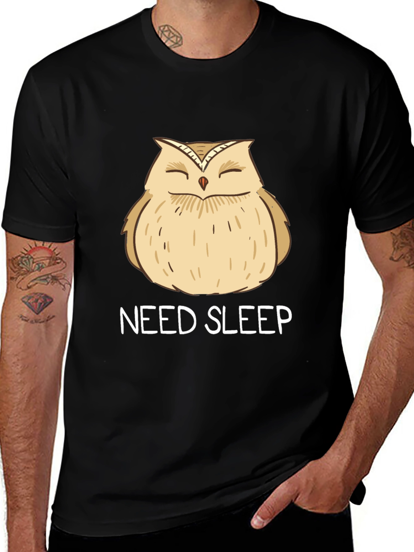 Need Sleep Owl Graphic T-Shirt