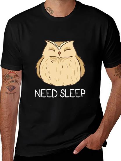 Need Sleep Owl Graphic T-Shirt