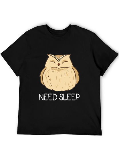 Need Sleep Owl Graphic T-Shirt