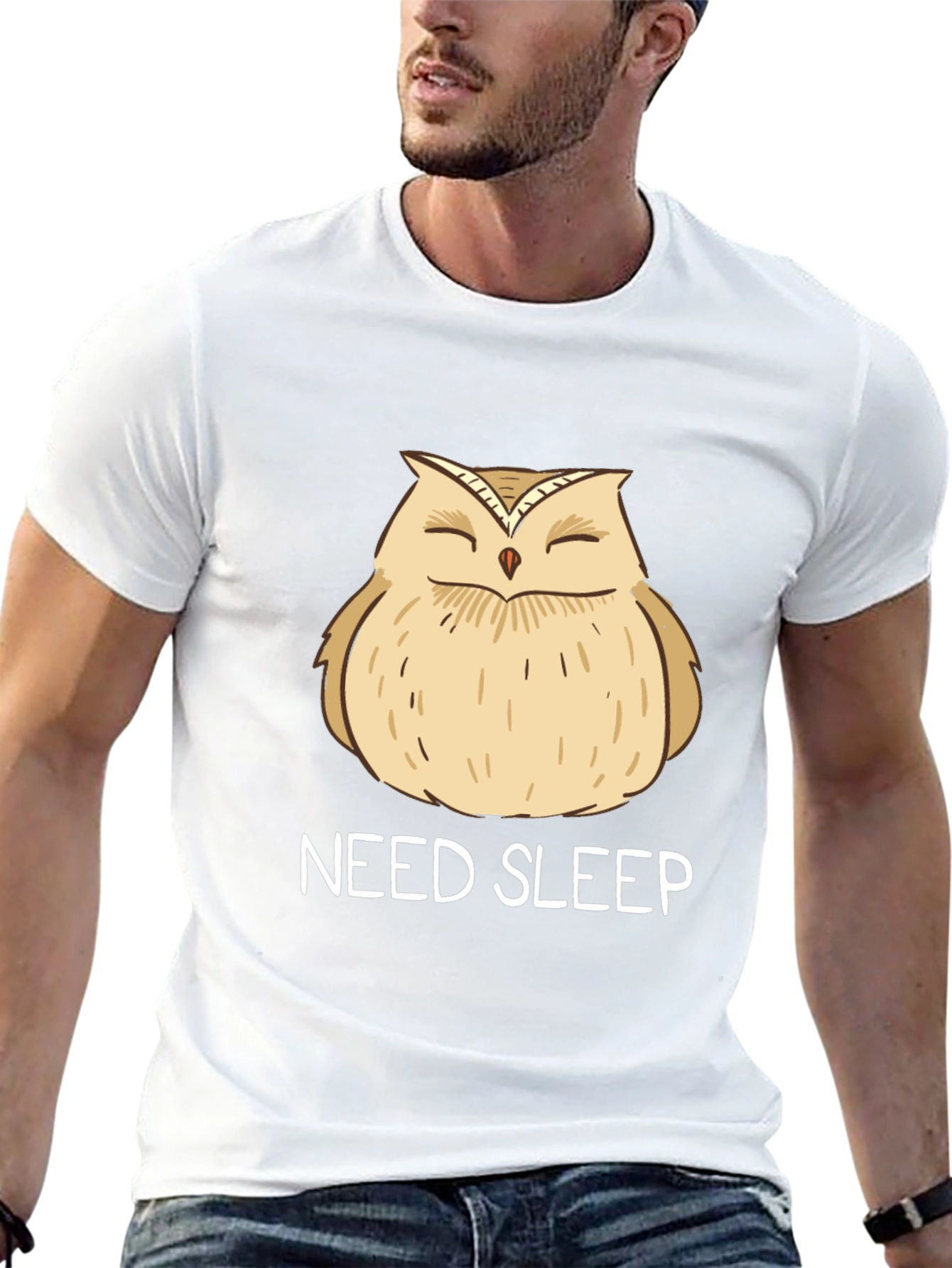 Need Sleep Owl Graphic T-Shirt