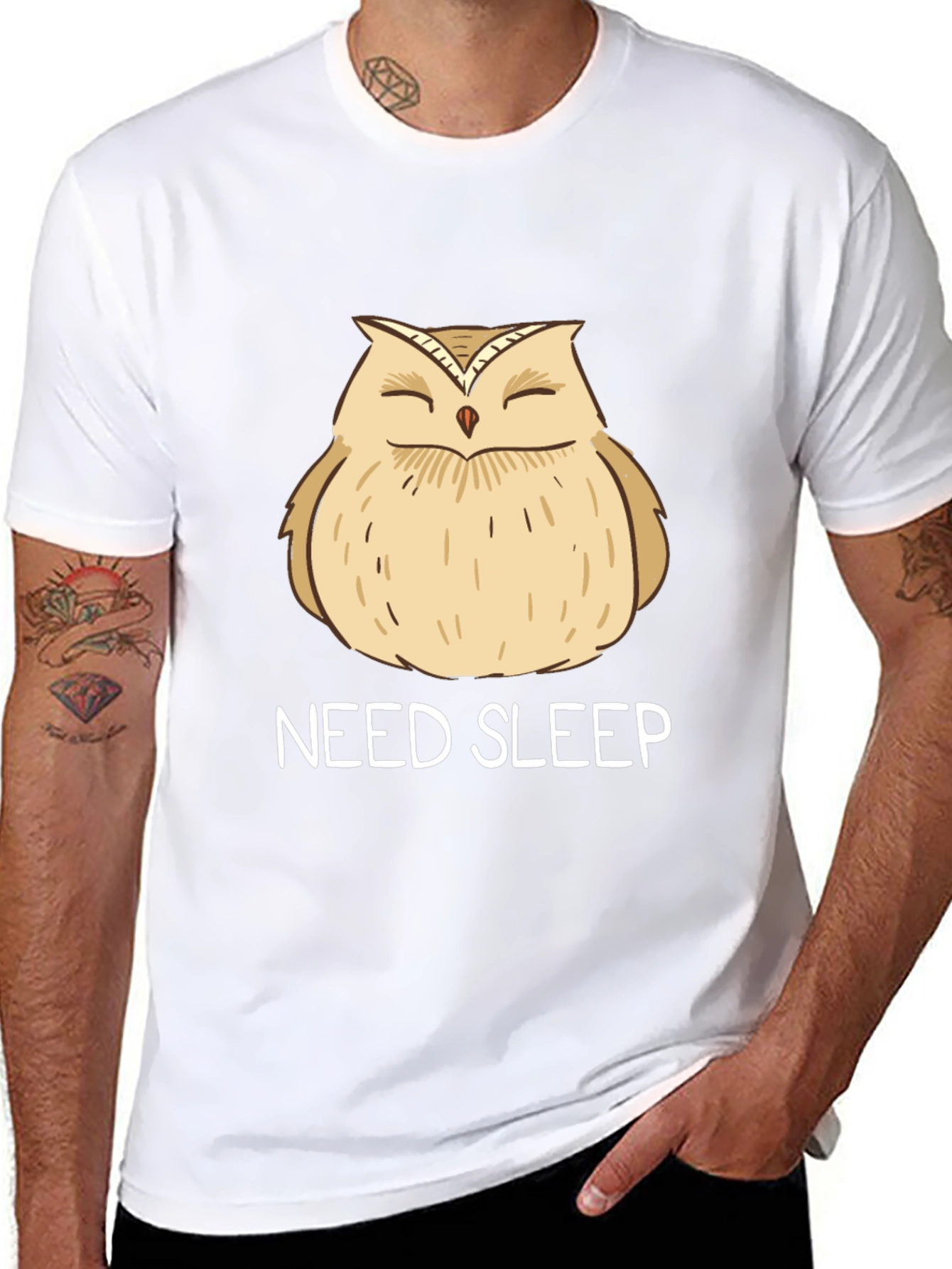 Need Sleep Owl Graphic T-Shirt