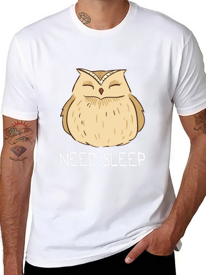 Need Sleep Owl Graphic T-Shirt