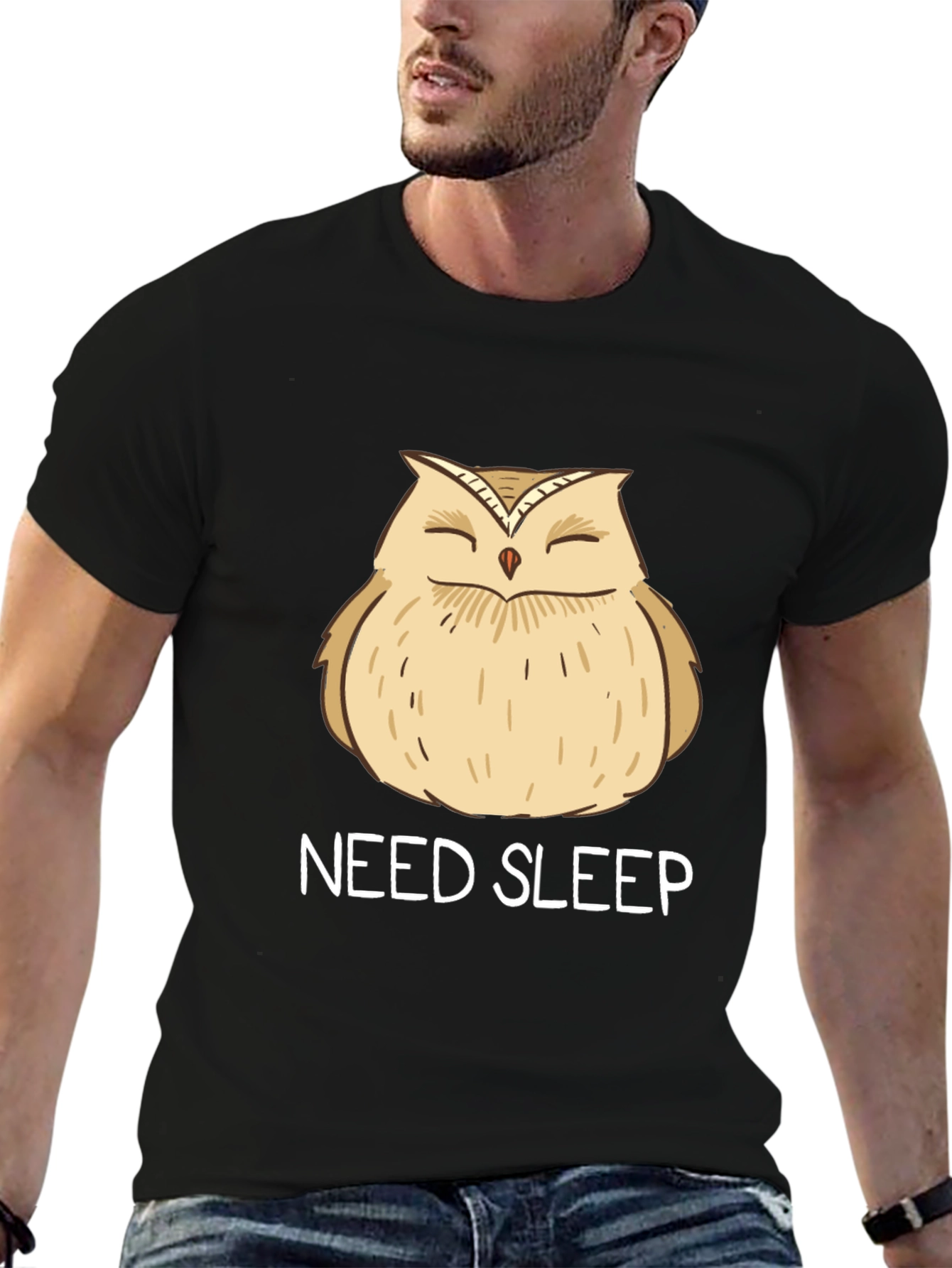 Need Sleep Owl Graphic T-Shirt