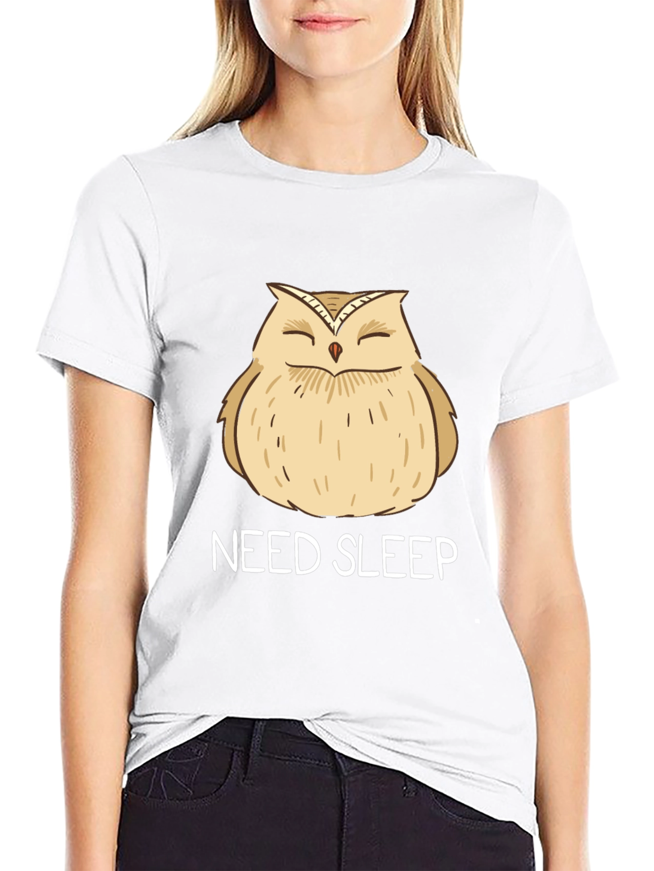 Need Sleep Owl Graphic T-Shirt