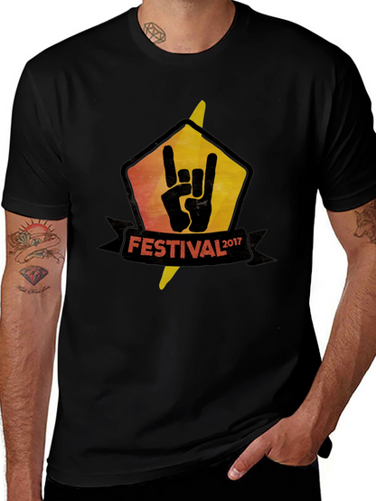 Festival 2017 Rock On Black T-Shirt