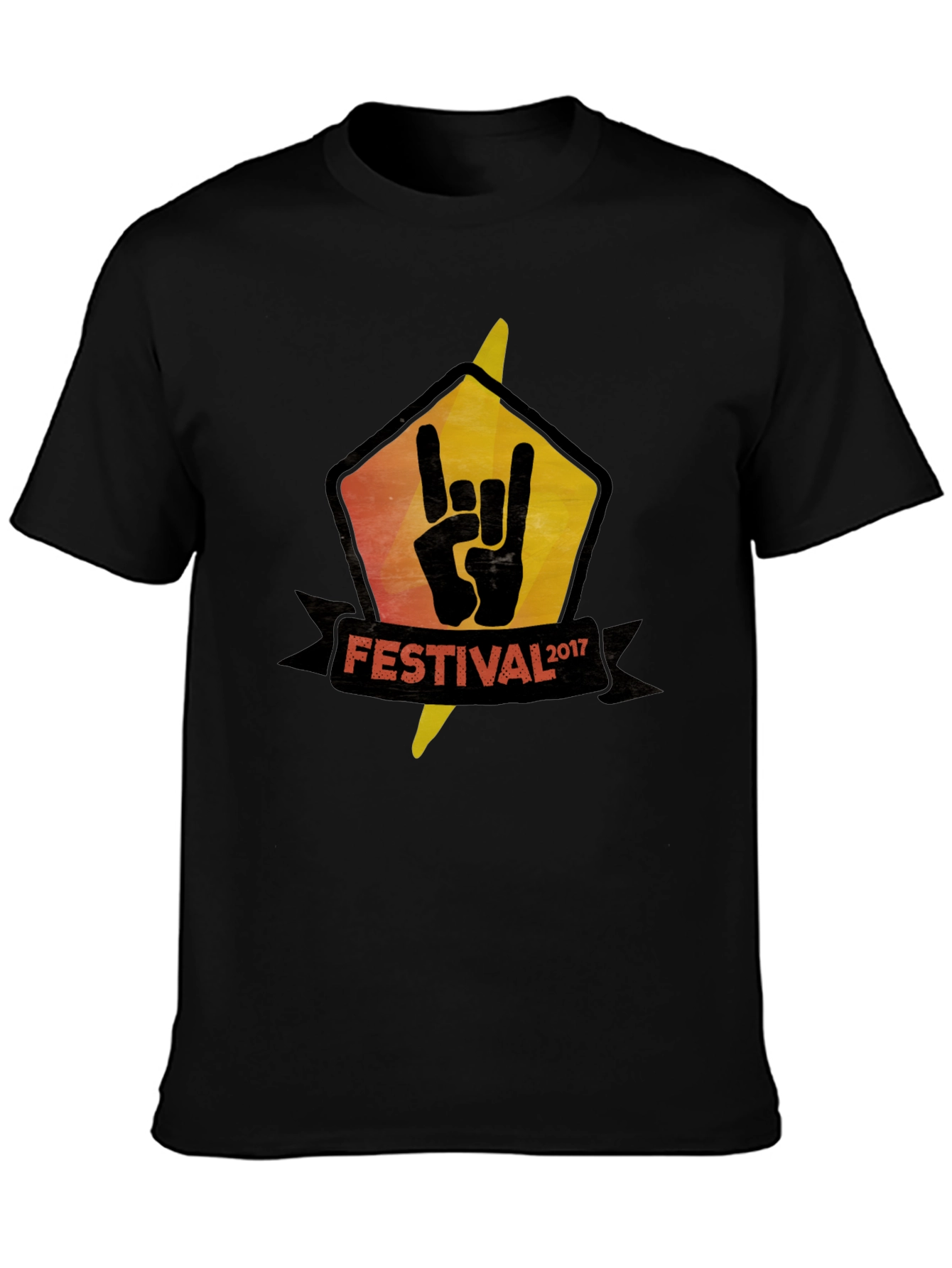 Festival 2017 Rock On Black T-Shirt