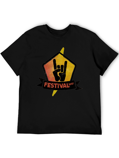 Festival 2017 Rock On Black T-Shirt
