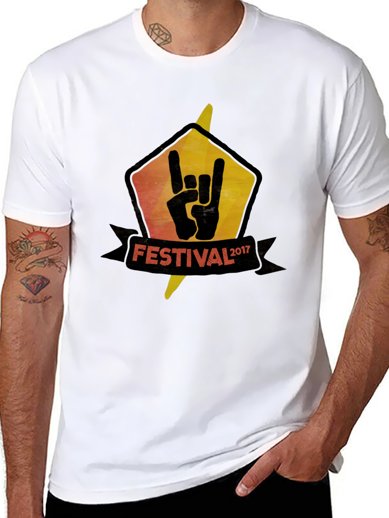 Festival 2017 Rock On Black T-Shirt