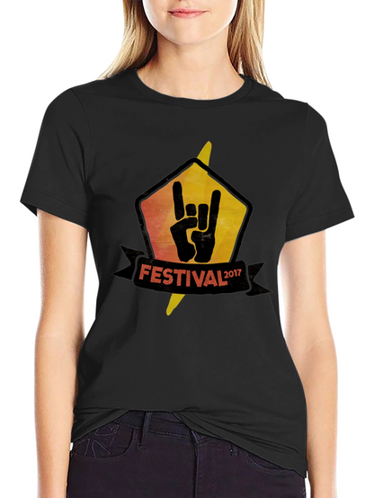 Festival 2017 Rock On Black T-Shirt