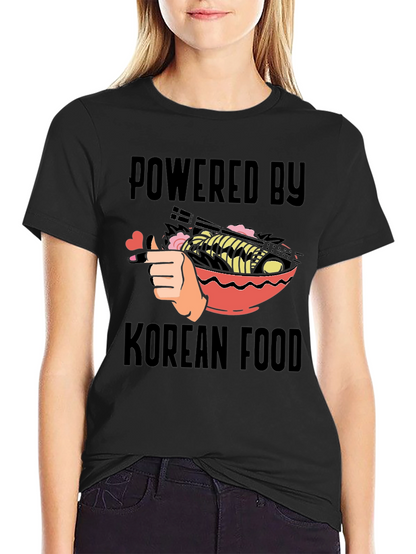 Powered By Korean Food Graphic T-Shirt