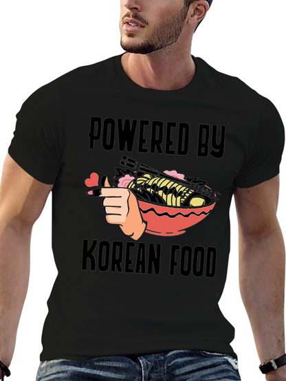 Powered By Korean Food Graphic T-Shirt