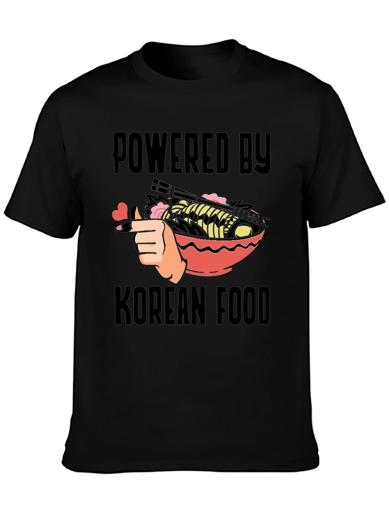 Powered By Korean Food Graphic T-Shirt