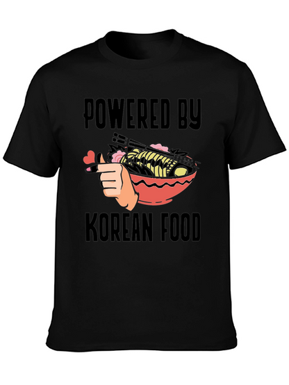 Powered By Korean Food Graphic T-Shirt