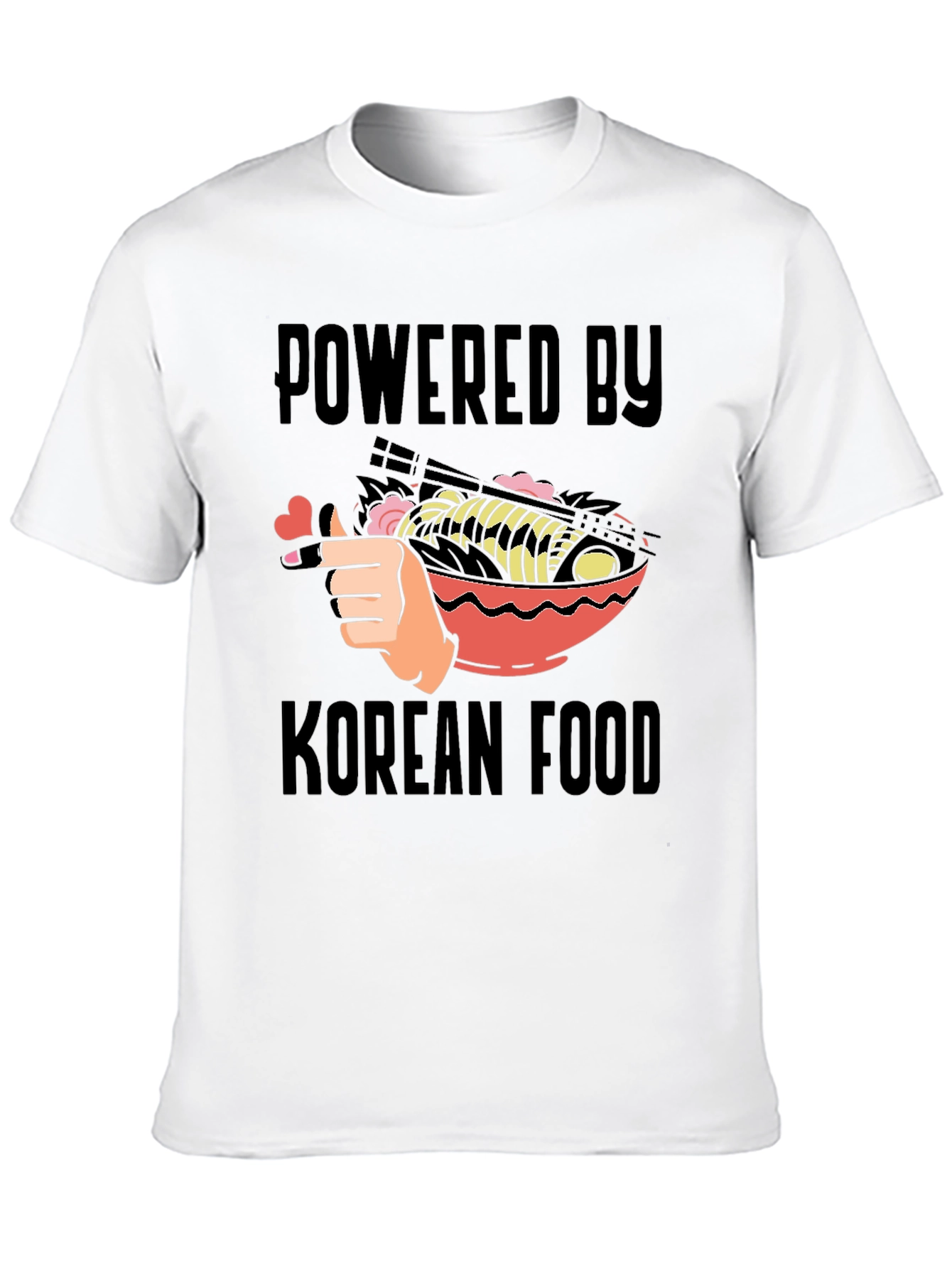 Powered By Korean Food Graphic T-Shirt