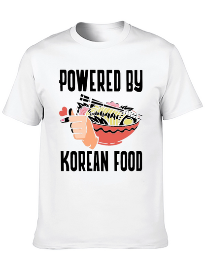 Powered By Korean Food Graphic T-Shirt