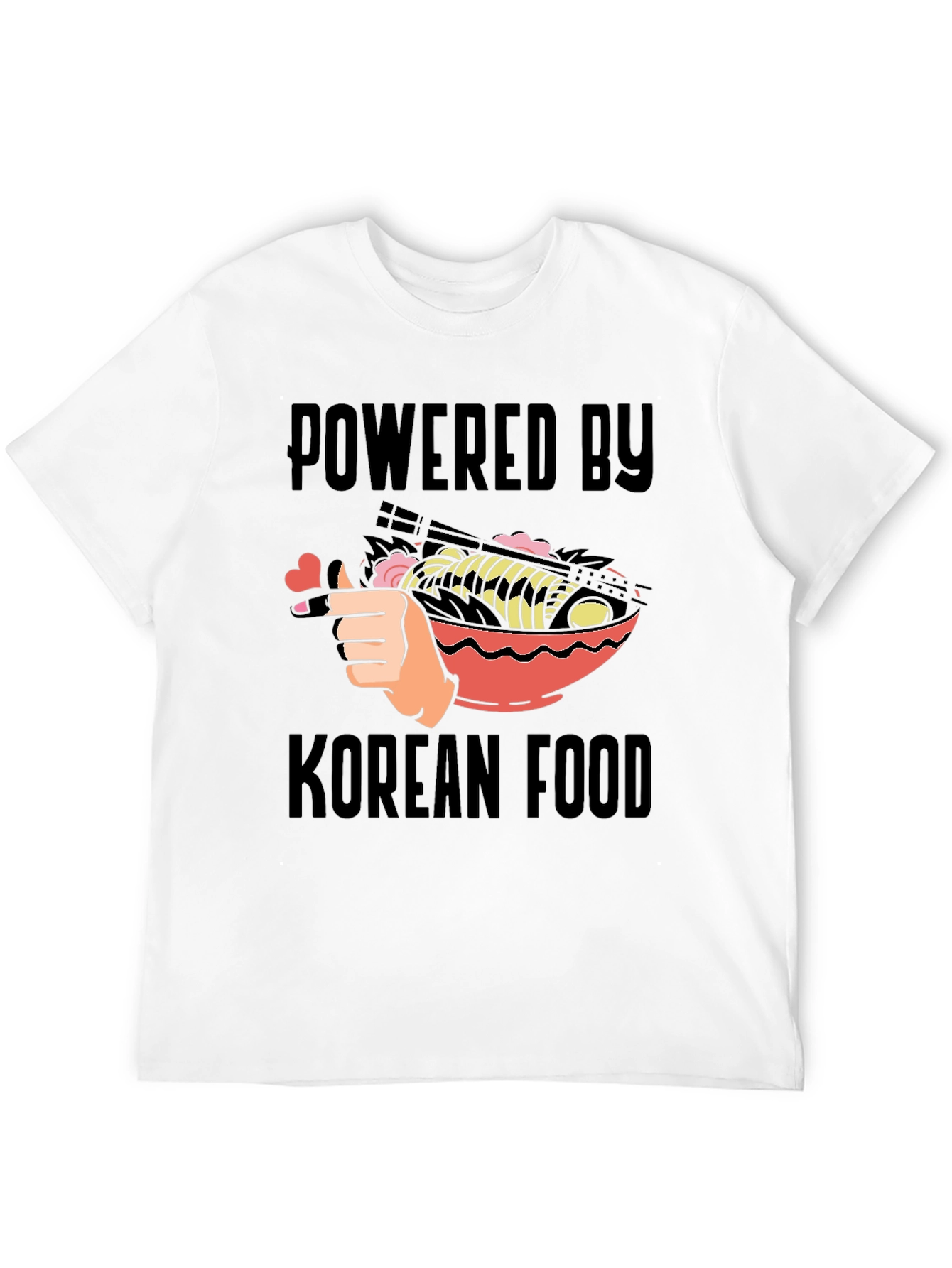 Powered By Korean Food Graphic T-Shirt