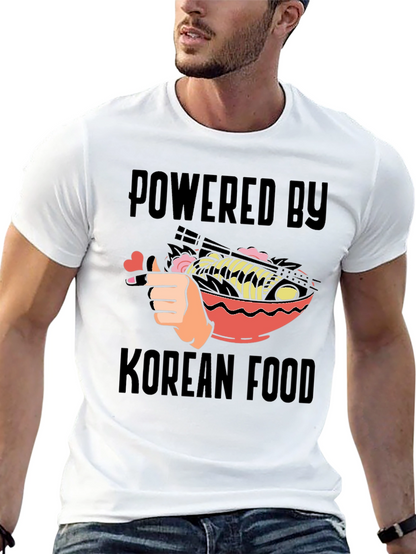 Powered By Korean Food Graphic T-Shirt