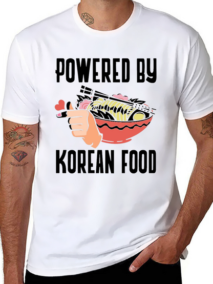 Powered By Korean Food Graphic T-Shirt