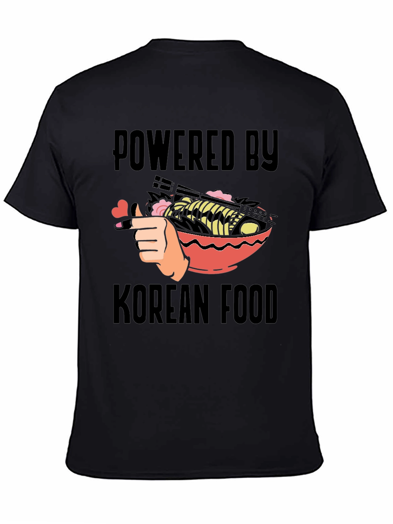 Powered By Korean Food Graphic T-Shirt