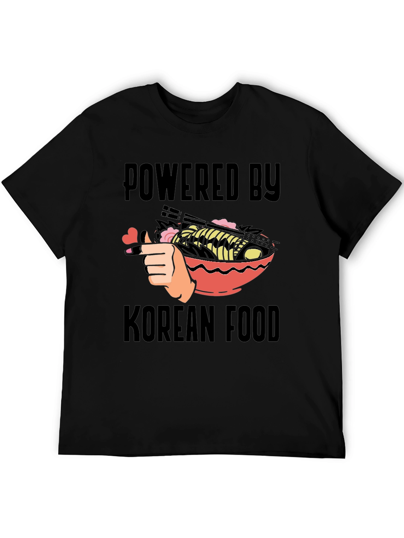 Powered By Korean Food Graphic T-Shirt