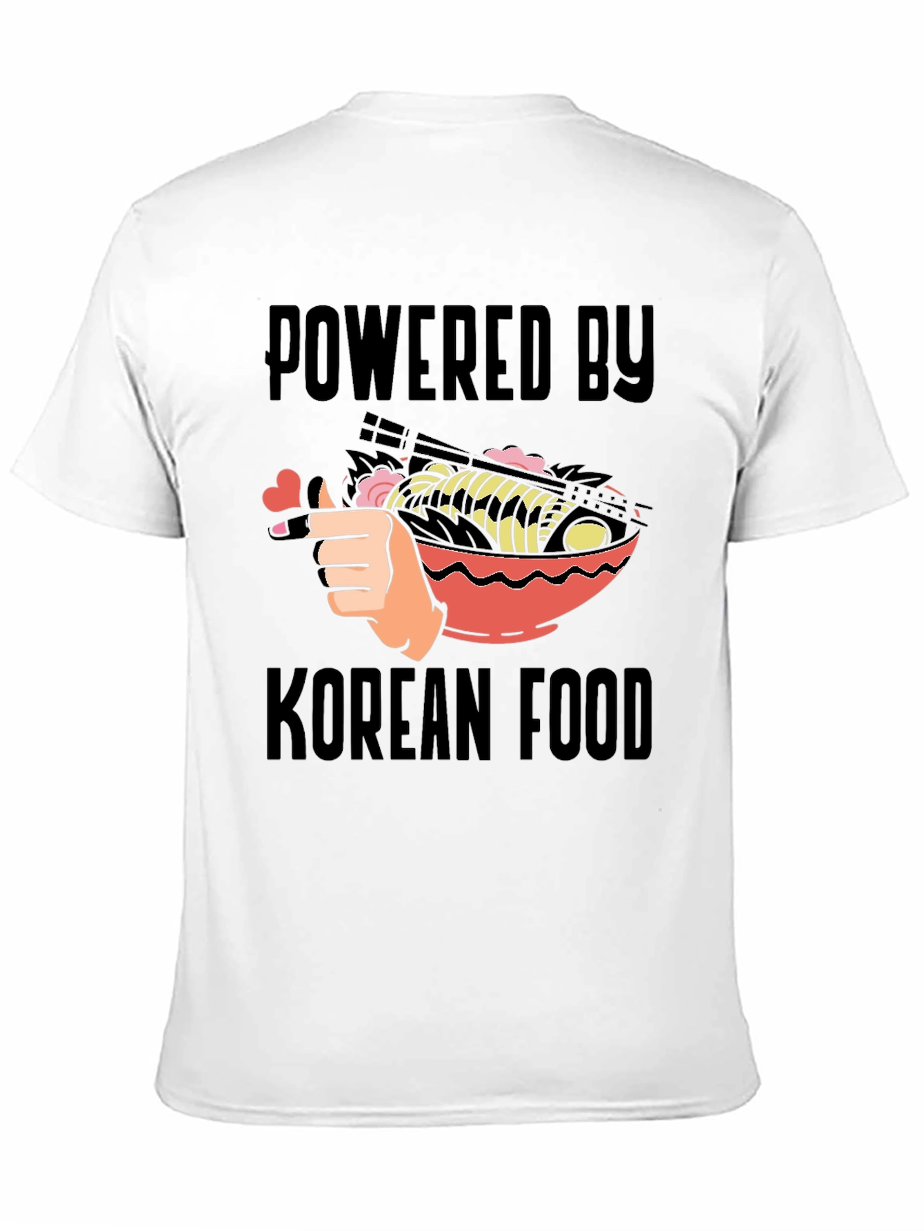 Powered By Korean Food Graphic T-Shirt