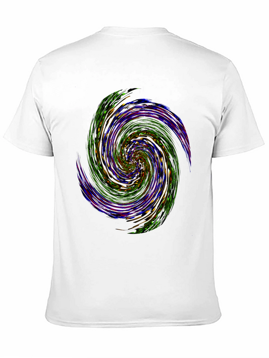 Vortex Spin Graphic Tee - Black Cotton Comfort