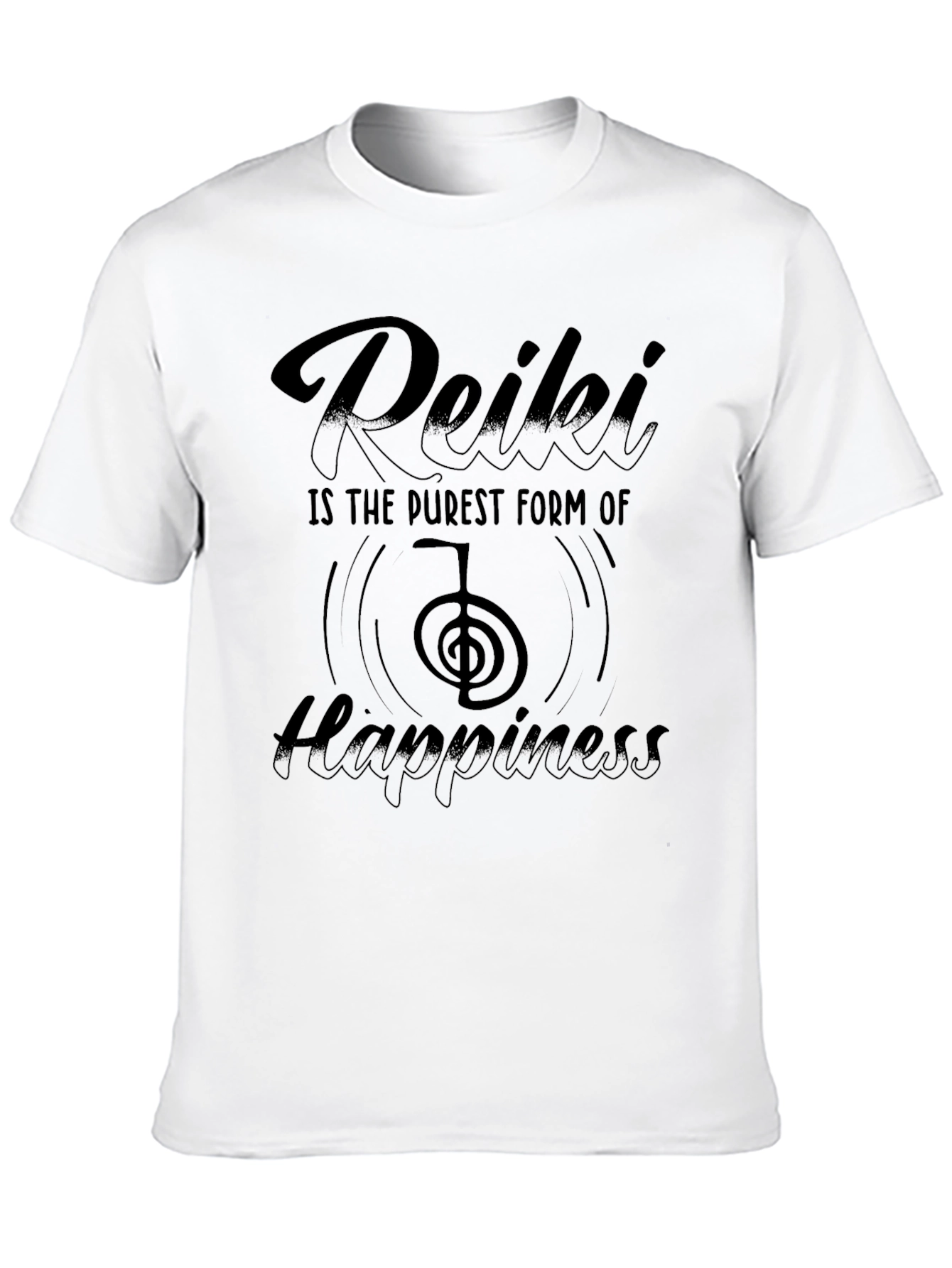 Reiki Happiness Black T-Shirt