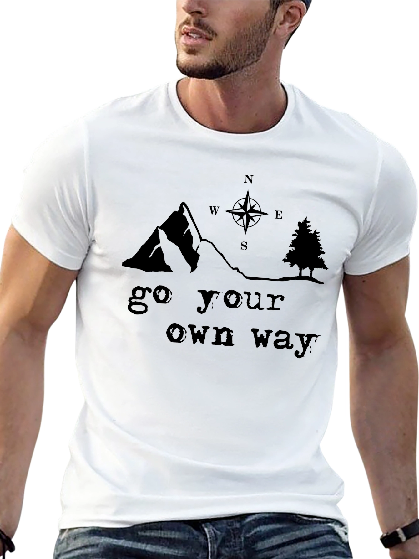 Go Your Own Way Graphic Tee - Black